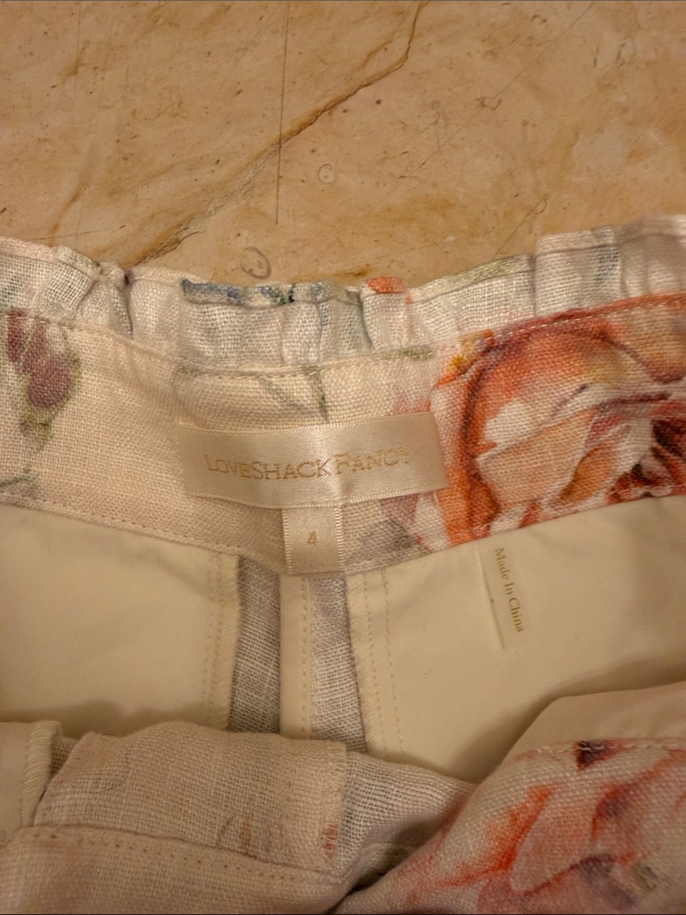 LoveShackFancy Floral Shorts and bralette - Picture 2 of 3